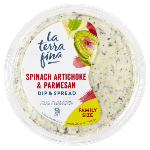 La Terra Fina Dip & Spread, Spinach Artichoke & Parmesan, Family Size